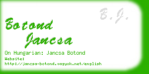 botond jancsa business card